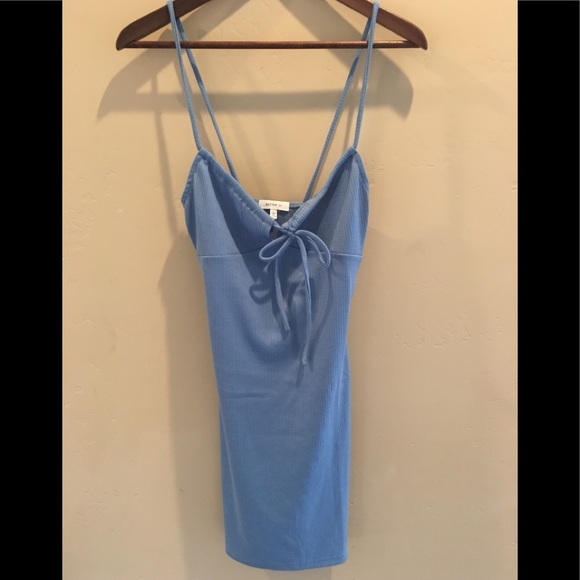 BLUE KNIT DRESS - Picture 1 of 6